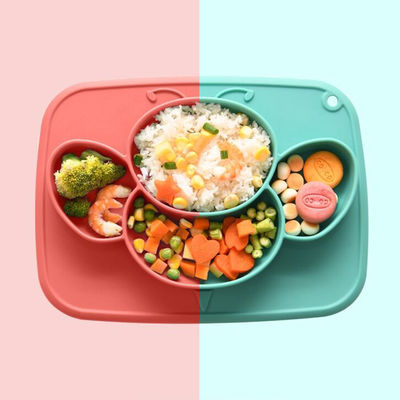 Купить Посуда малышей посуды силикона младенца блюда плит Tableware детей чашки всасывания противоюзовая online manufacture