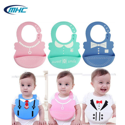 Подгонянные Bibs малышей BPA качества еды Bibs силикона младенца водоустойчивые свободные