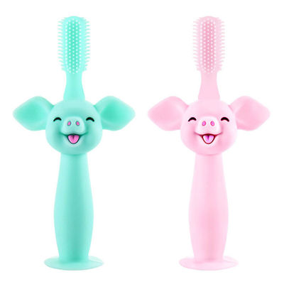 Младенец Teether силикона, свинья мультфильма зубной щетки младенца силикона качества еды младенческая тренируя изготовленная на заказ