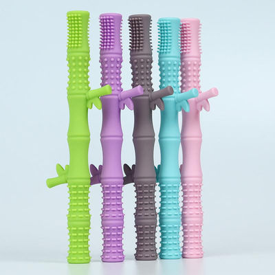 Игрушка ручки прорезывания зубов для солом Teether силикона трубки прорезывания зубов дизайна качества еды Teether младенца бамбуковых