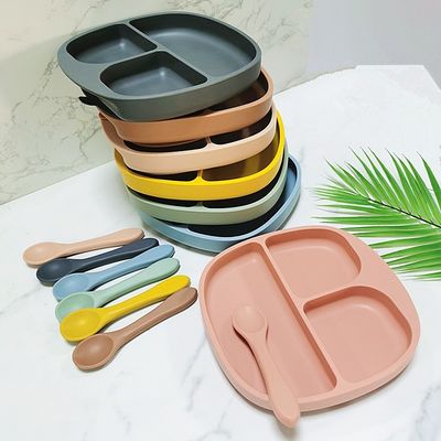 Подгонянная плита младенца силикона с всасыванием кормить Nonslip малышей для детей