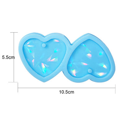 MHC Love Shape УФ Силиконовая эпоксидная смола Формы Ювелирные изделия Сердечный подвесок Бусы Голографические серьги Моды смолы